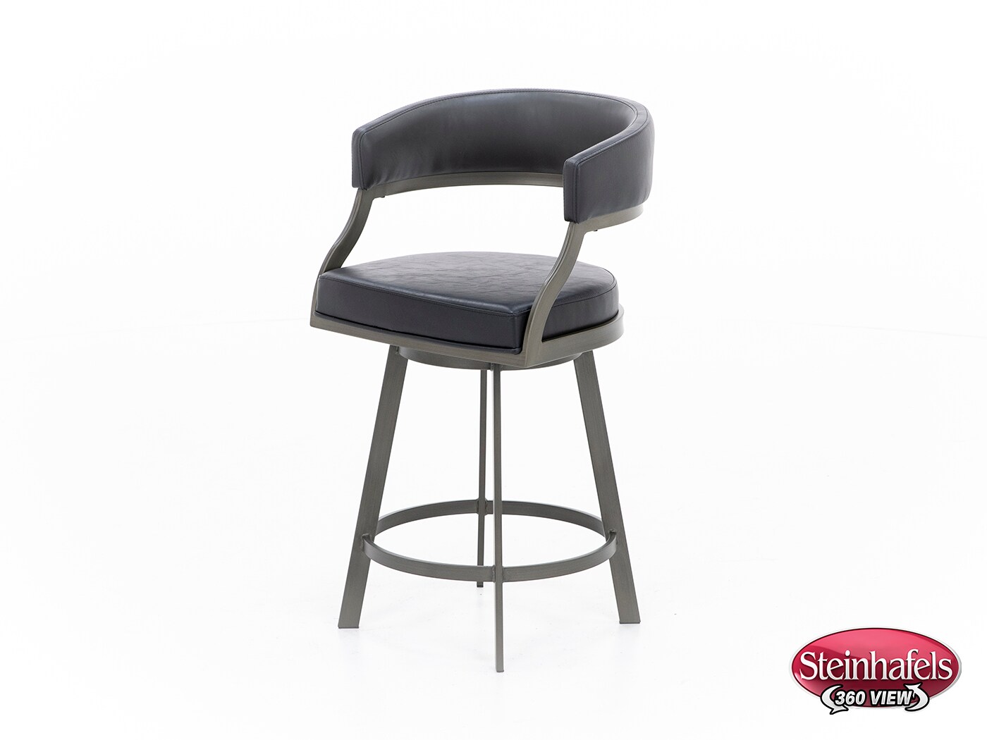 armen living black inch & over bar seat stool  image   