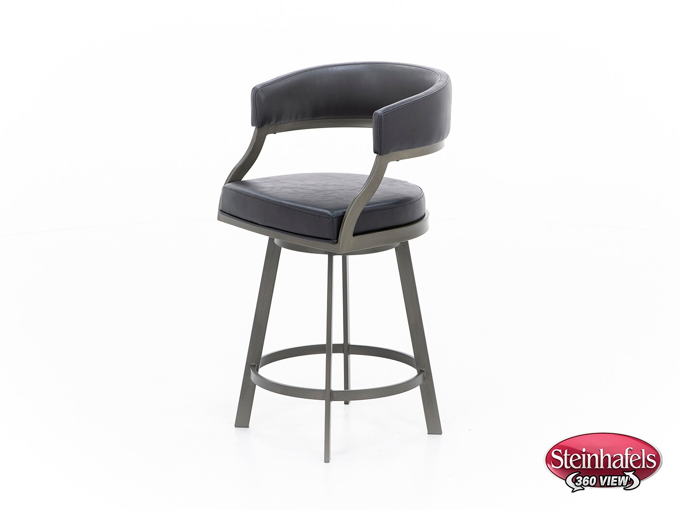 armen living black inch & over bar seat stool  image   