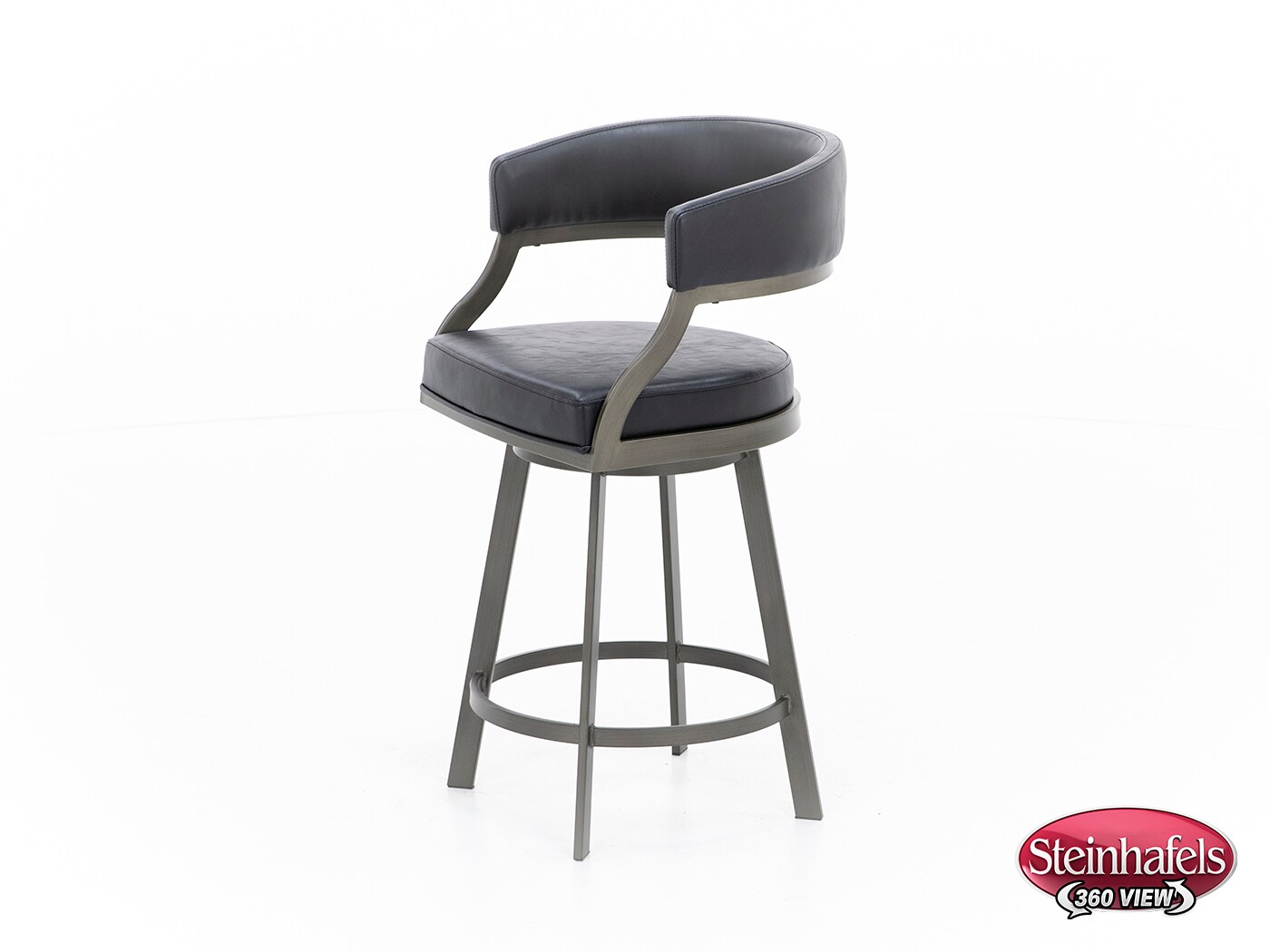 armen living black inch & over bar seat stool  image   