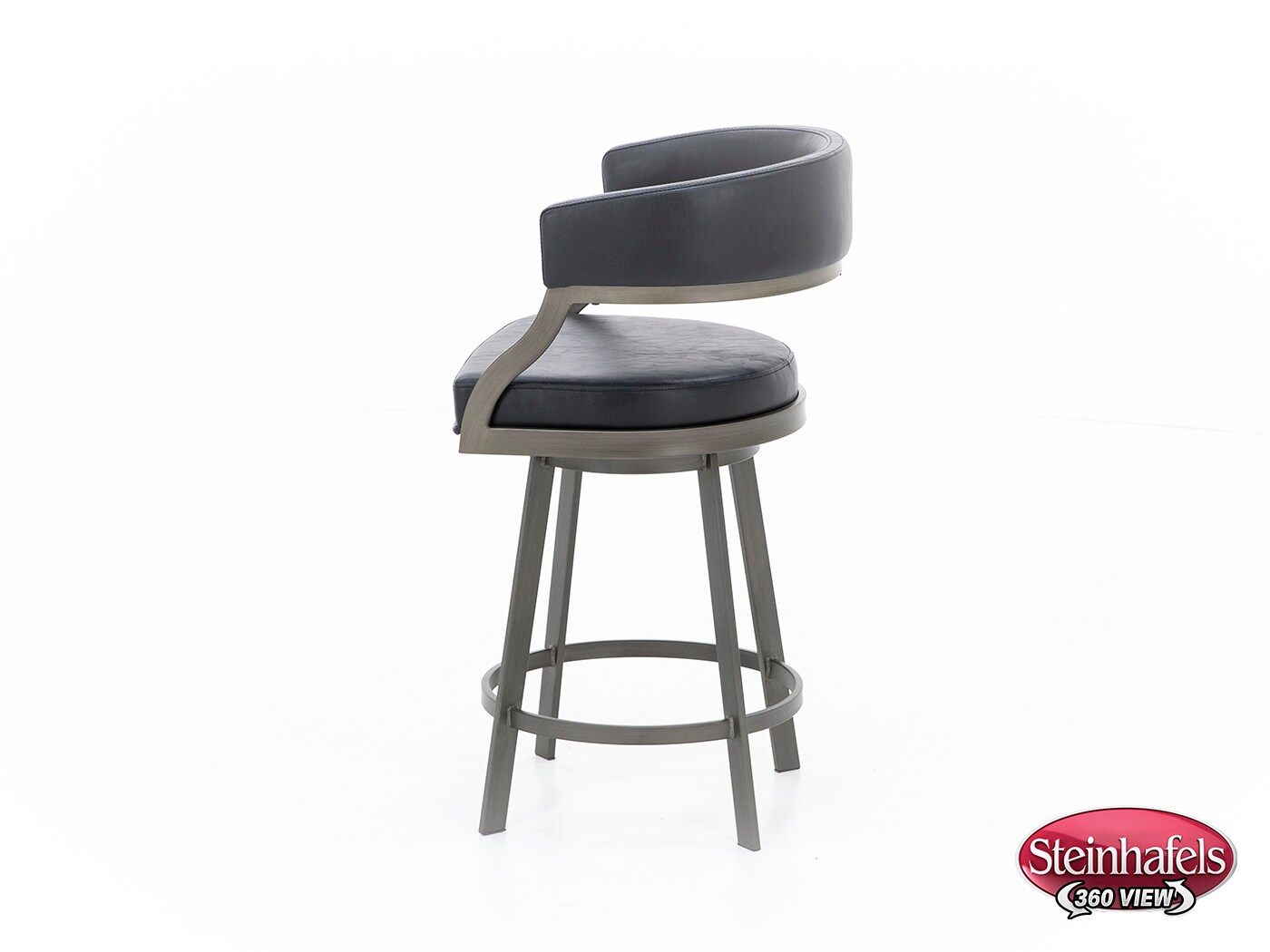 armen living black inch & over bar seat stool  image   