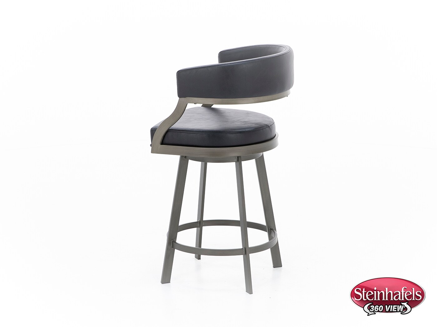 armen living black inch & over bar seat stool  image   