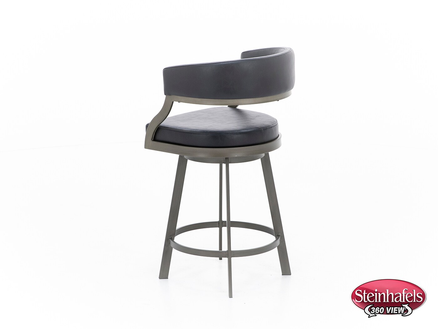 armen living black inch & over bar seat stool  image   
