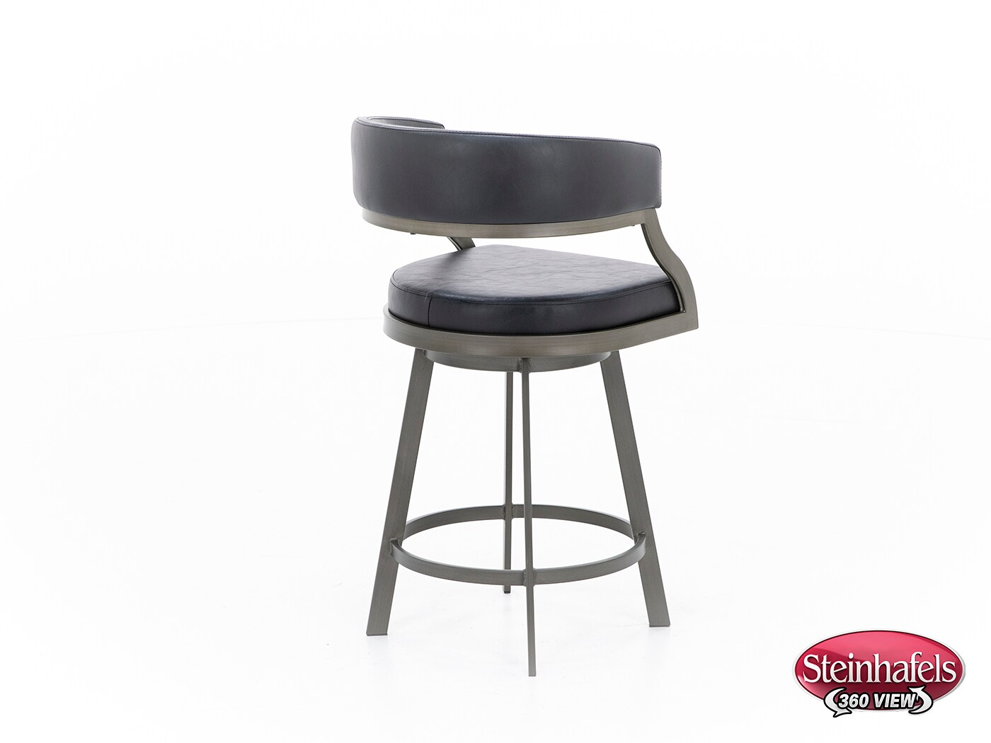 armen living black inch & over bar seat stool  image   