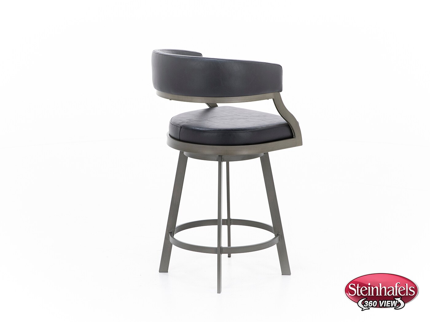 armen living black inch & over bar seat stool  image   