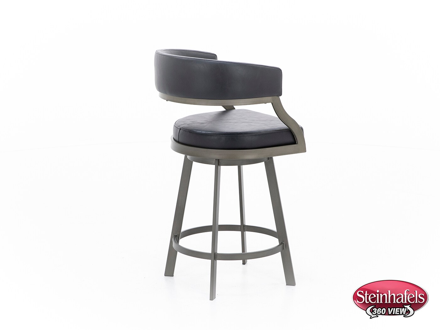 armen living black inch & over bar seat stool  image   