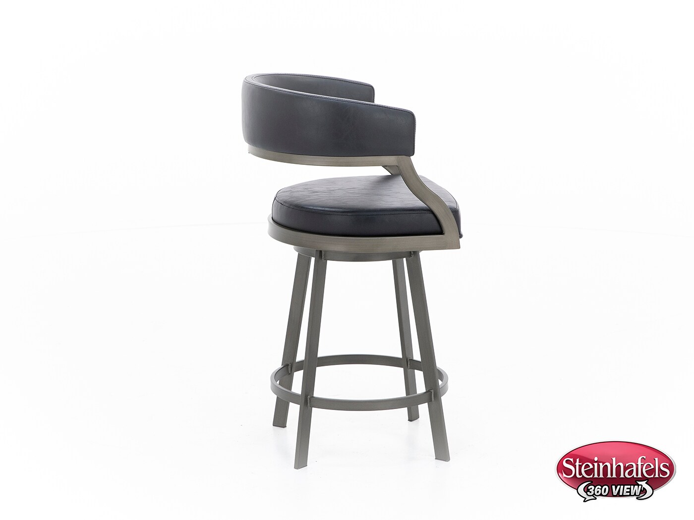 armen living black inch & over bar seat stool  image   