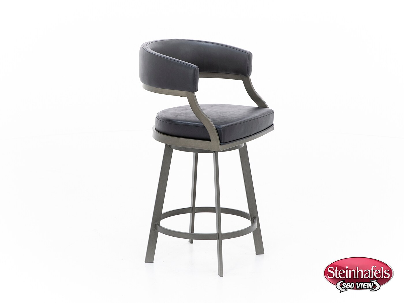 armen living black inch & over bar seat stool  image   