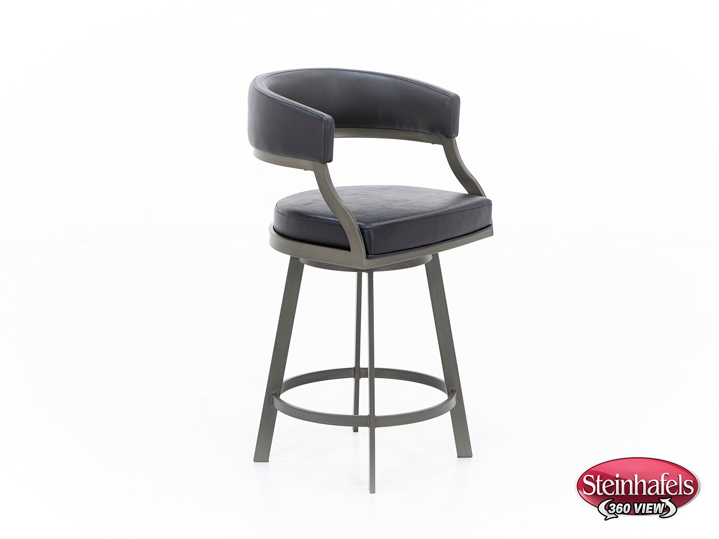 armen living black inch & over bar seat stool  image   