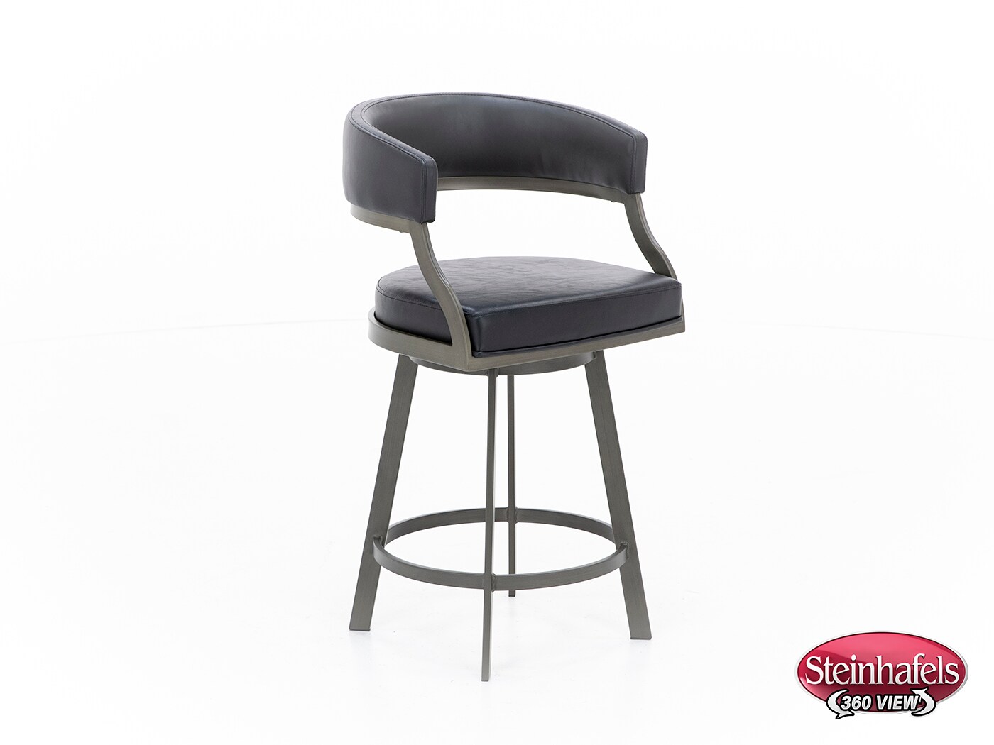 armen living black inch & over bar seat stool  image   