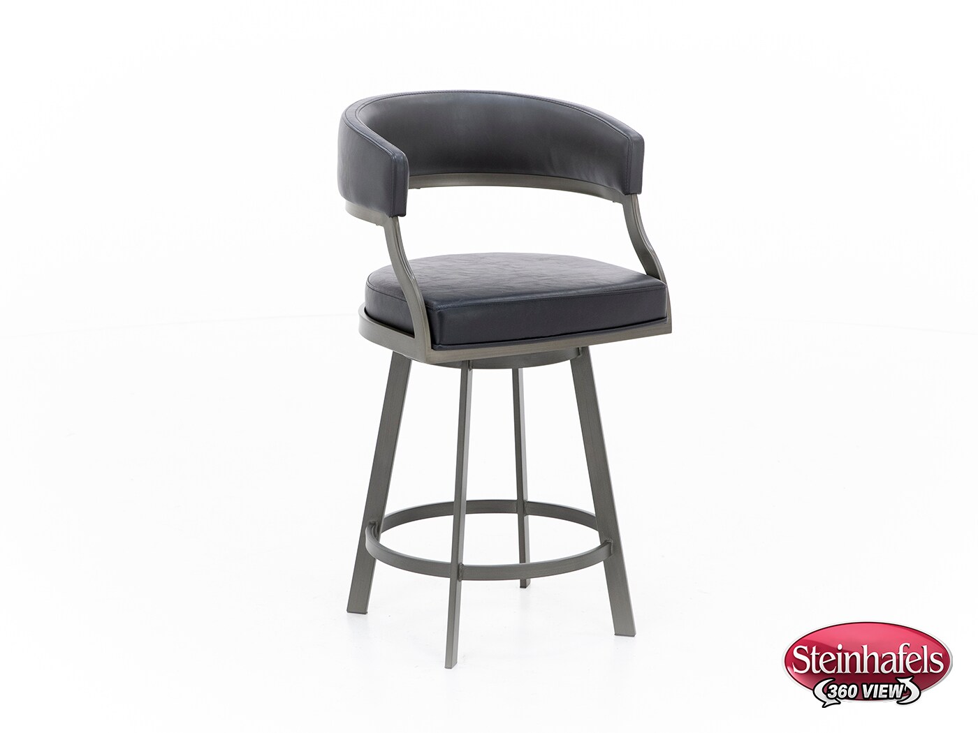 armen living black inch & over bar seat stool  image   