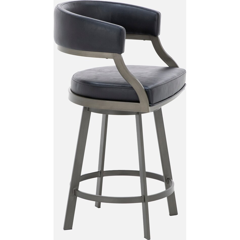 armen living black inch & over bar seat stool   