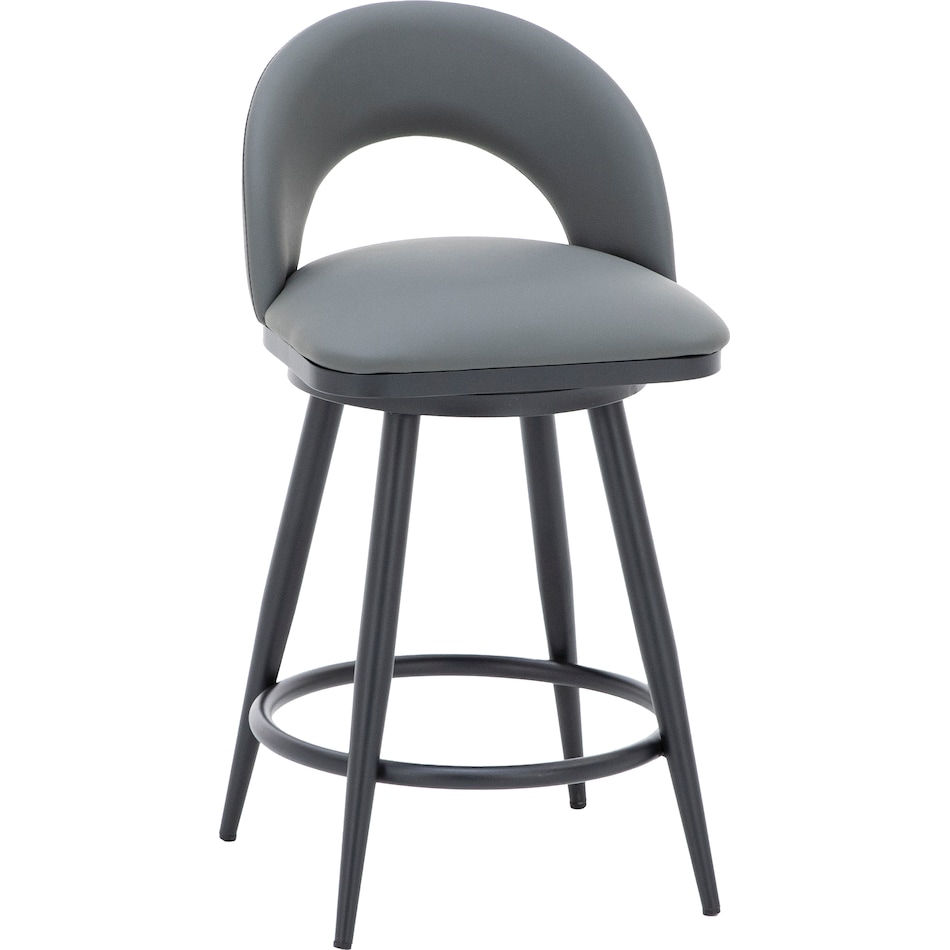 armn black   slate grey inch & over bar seat stool   