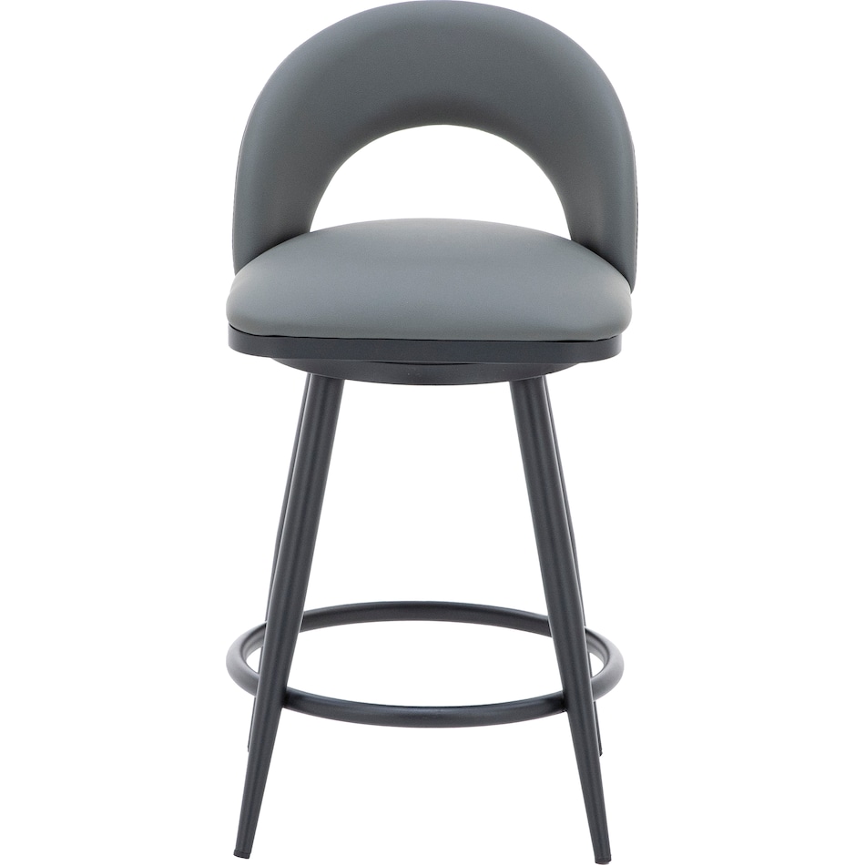 armn black   slate grey inch & over bar seat stool   