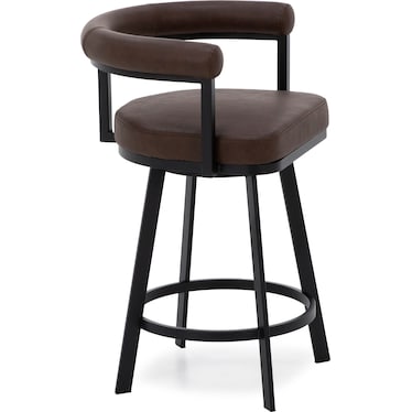 Magnolia 26" Swivel Stool in Magnolia Faux Brown