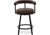 armn black metal   brown pu inch & over bar seat stool   