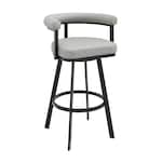 armn black metal   light grey inch & over bar seat stool   