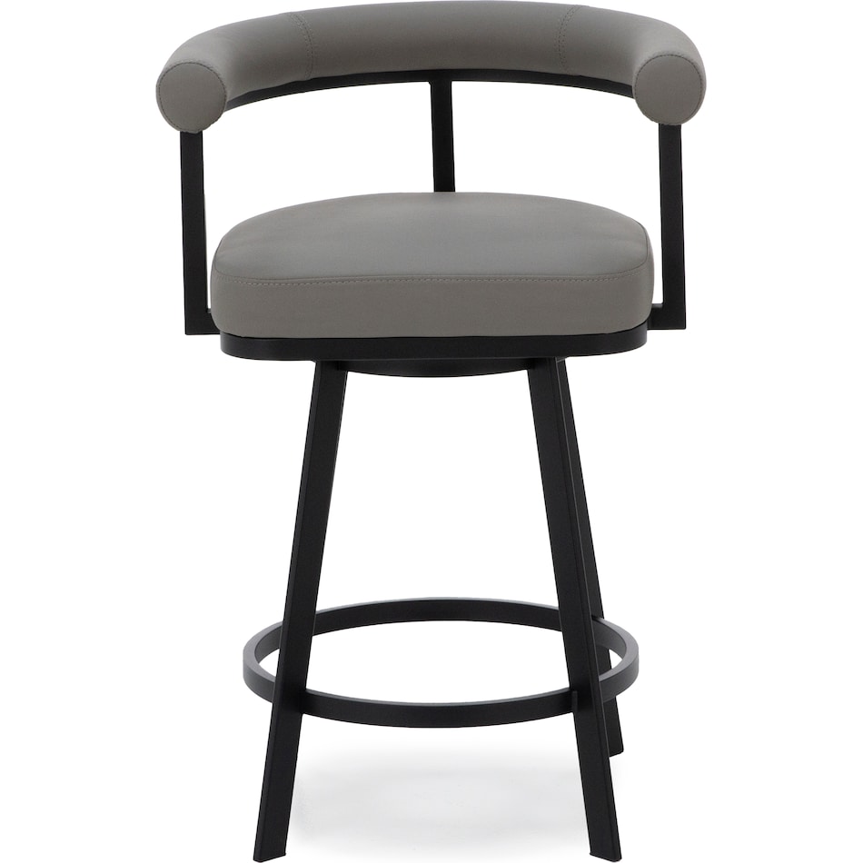 armn black metal   light grey inch & over bar seat stool   