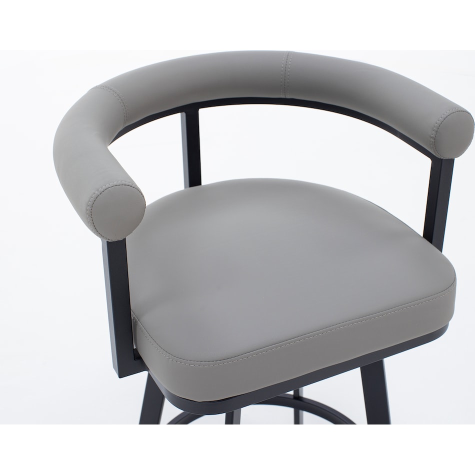 armn black metal   light grey inch & over bar seat stool   