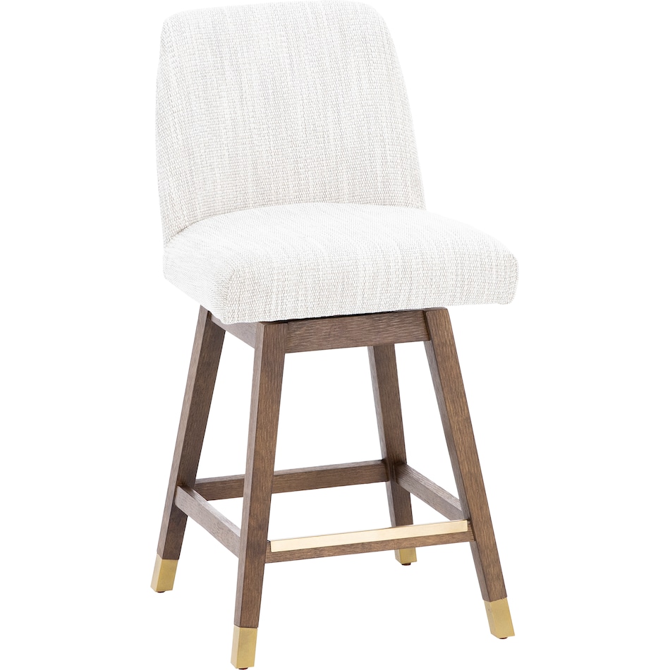 armn brown oak   beige inch & over bar seat stool   