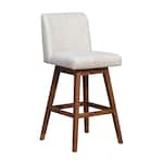 armn brown oak   beige inch & over bar seat stool   