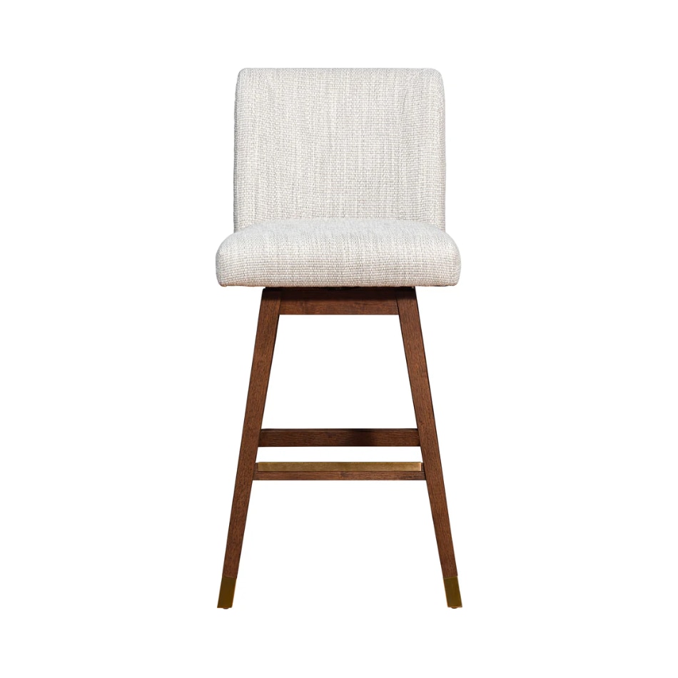 armn brown oak   beige inch & over bar seat stool   