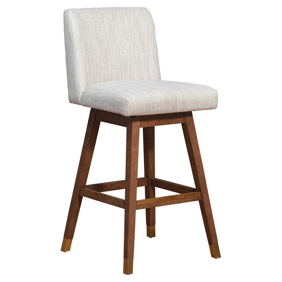armn brown oak   beige inch & over bar seat stool   