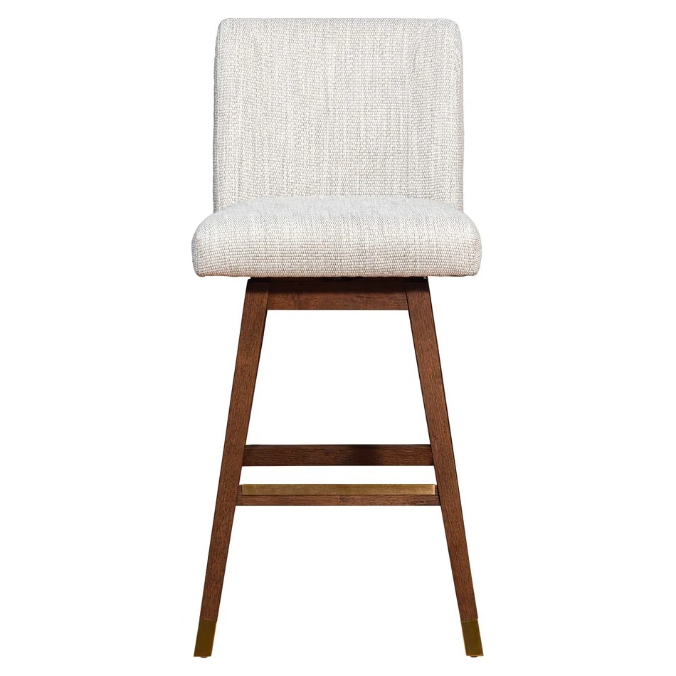 armn brown oak   beige inch & over bar seat stool   