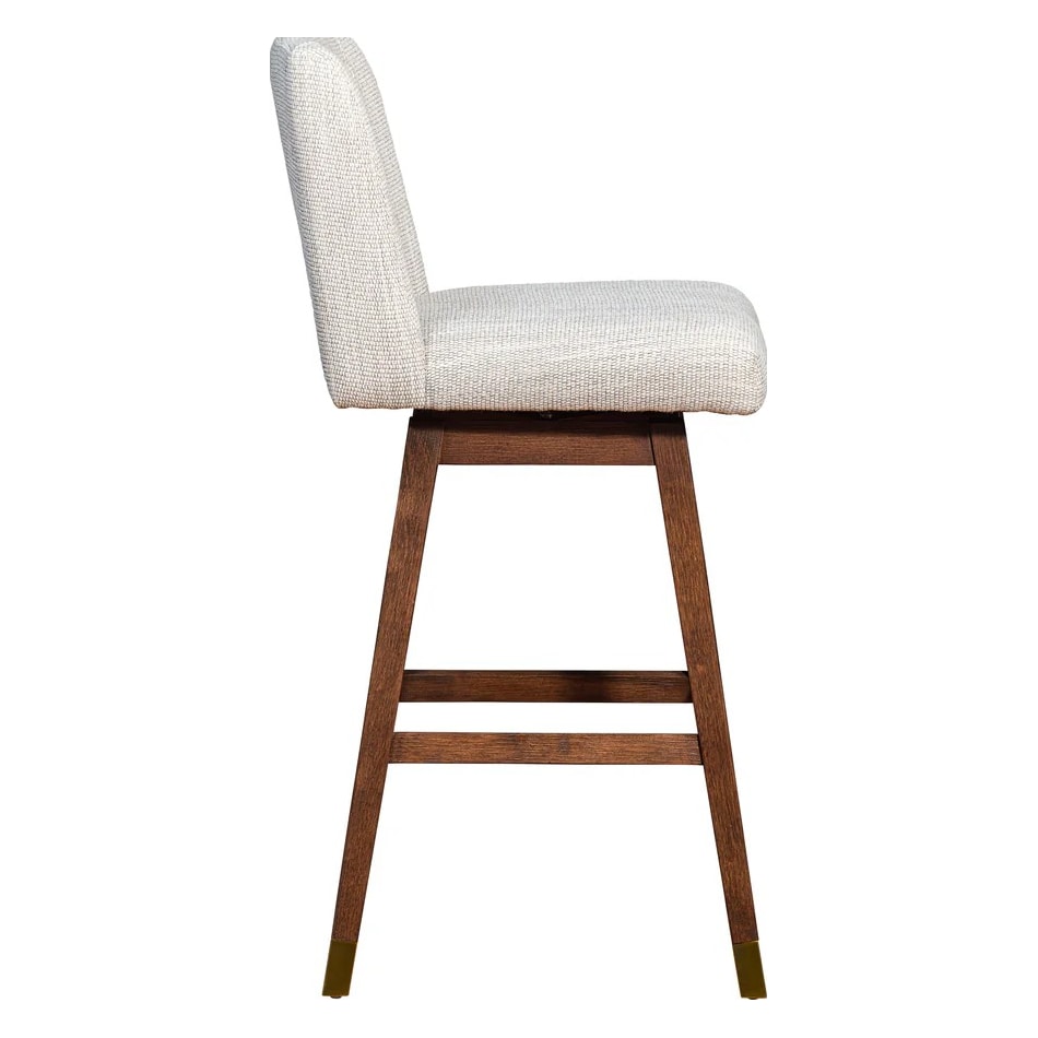 armn brown oak   beige inch & over bar seat stool   