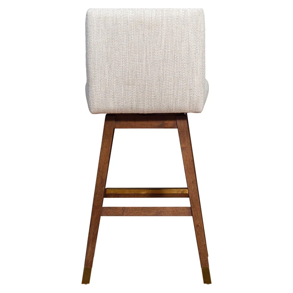 armn brown oak   beige inch & over bar seat stool   