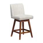 armn brown oak   beige inch & over bar seat stool   