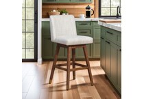 armn brown oak   beige inch & over bar seat stool   