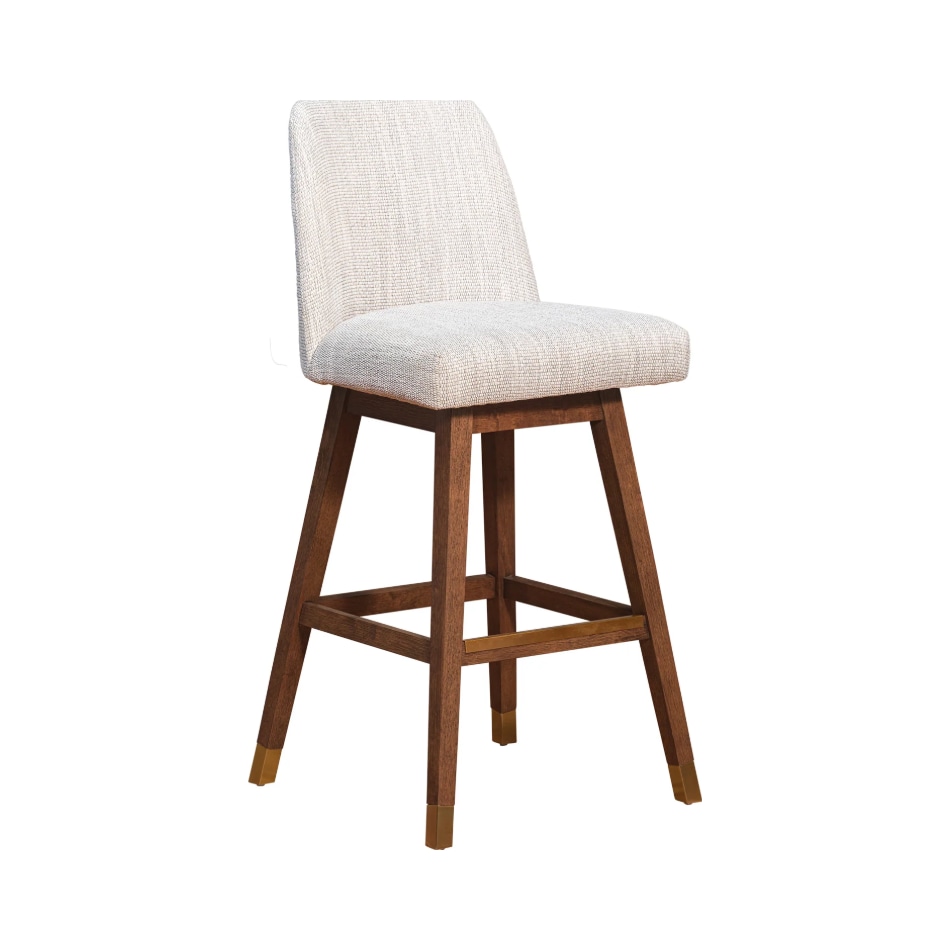 armn brown oak   beige inch & over bar seat stool   