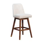 armn brown oak   beige inch & over bar seat stool   