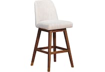 armn brown oak   beige inch & over bar seat stool   