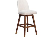 armn brown oak   beige inch & over bar seat stool   