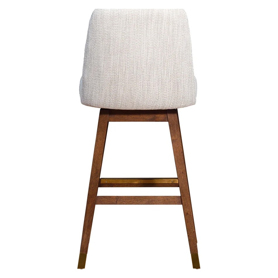 armn brown oak   beige inch & over bar seat stool   