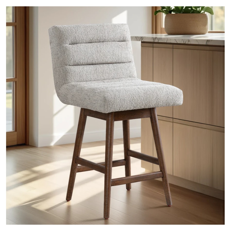 armn brown oak   morning fog inch & over bar seat stool   