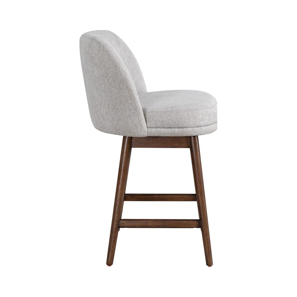 armn brown oak   taupe inch & over bar seat stool   