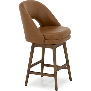 Adrian Faux Leather Swivel Stool