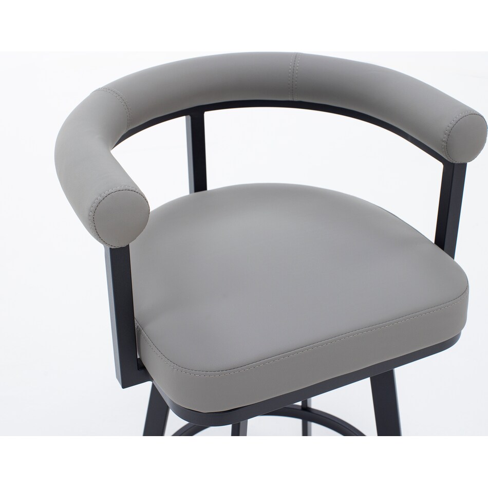 armn light grey matte inch & over bar seat stool   