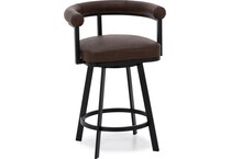 armn magnolia faux brown inch & over bar seat stool   