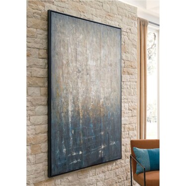 Moody Abstract Framed Painting 48"W x 72"H