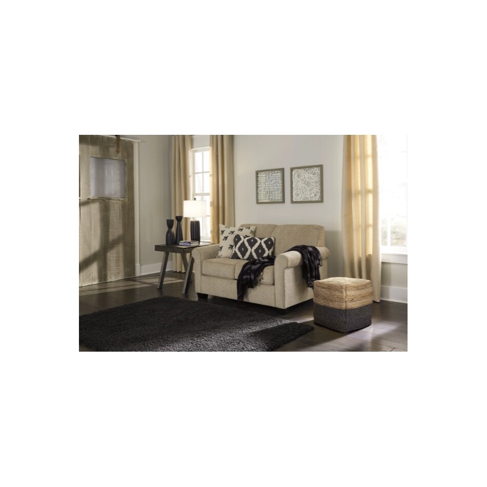 ashley furniture beige pouf   