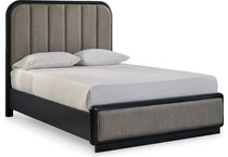 ashley furniture black   grey queen bed package pqp  
