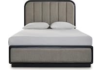 ashley furniture black   grey queen bed package pqp  