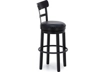 ashley furniture black inch & over bar seat stool   