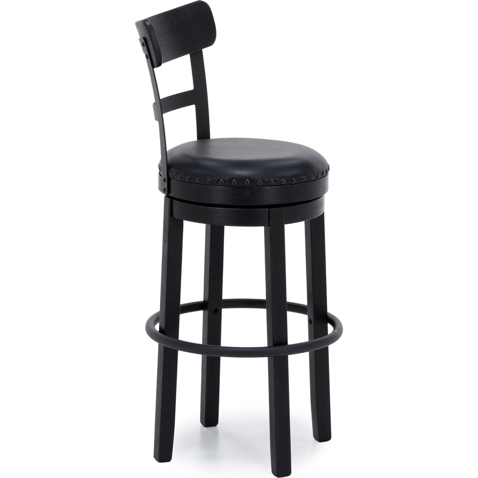 ashley furniture black inch & over bar seat stool   