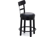 ashley furniture black inch & over bar seat stool   