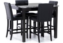 ashley furniture black inch counter height rectangle   