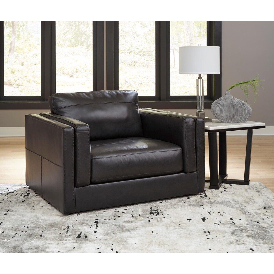 ashley furniture black chair z  